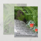 Carte Postale Invitation de vente de jardin (Devant / Derrière)