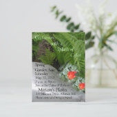 Carte Postale Invitation de vente de jardin (Debout devant)