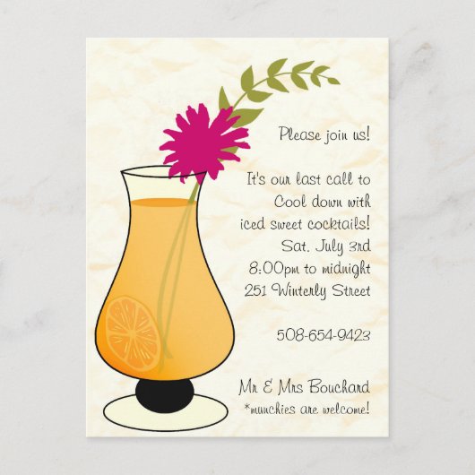 Carte Postale Invitation dernière (Devant)