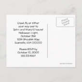 Carte Postale Invitation des bougies du Citrouille malin Hallowe (Dos)