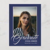 Carte Postale Invitation des diplômés Moderne Editable Photo Ble (Devant)
