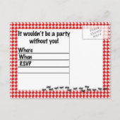 Carte Postale Invitation d'été à un barbecue (Dos)