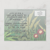 Carte Postale Invitation Dino PERSONNALISÉ (Dos)