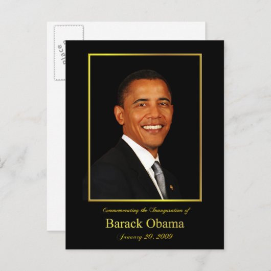 Carte postale Invitation d'Obama (Devant / Derrière)