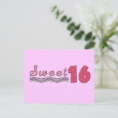 Carte Postale Invitation du 16e anniversaire (Debout devant)