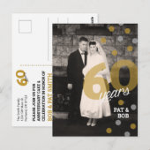 Carte postale Invitation du 60e anniversaire du Ma (Devant / Derrière)