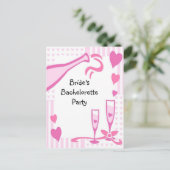 Carte Postale Invitation du Bachelorette Party (Debout devant)