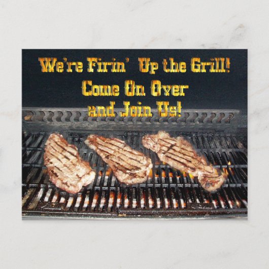 Carte Postale Invitation du barbecue (Devant)