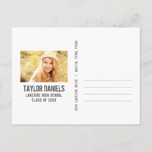 Carte Postale Invitation du barbecue Rustique | Couleurs modifia (Dos)