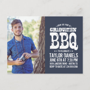 Carte Postale Invitation du barbecue Rustique Couleurs modifia