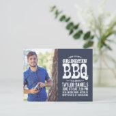 Carte Postale Invitation du barbecue Rustique | Couleurs modifia (Debout devant)