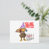 Carte Postale Invitation du Bowling Party (Debout devant)