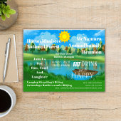 Carte postale Invitation du camp de la Réunion fam