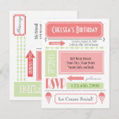 Carte Postale Invitation du cône de neige (Devant / Derrière)