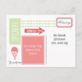 Carte Postale Invitation du cône de neige (Dos)