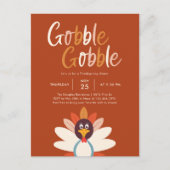 Carte postale Invitation du Gobble Gobble Thanksgi (Devant)
