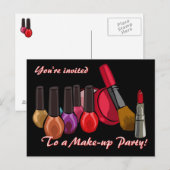 Carte Postale Invitation du groupe de maquillage (Devant / Derrière)