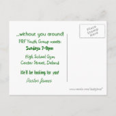 Carte Postale Invitation du Groupe Jeunesse (Dos)