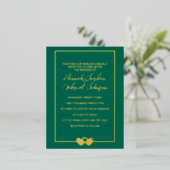 Carte postale Invitation du Mariage Emerald Foil R (Debout devant)