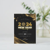 Carte Postale Invitation du Nouvel An 2024 (Debout devant)