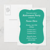 Carte Postale Invitation du parti (Devant / Derrière)