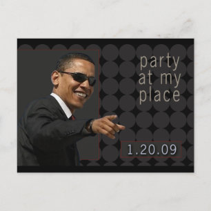 Carte Postale Invitation du parti d'investiture Obama