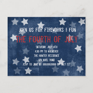 Carte postale Invitation du Parti du 4 juillet