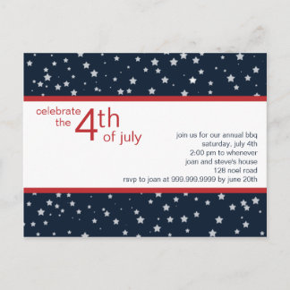Carte postale Invitation du Parti du 4 juillet