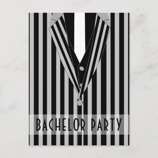Carte Postale Invitation du parti mafia Suit Bachelor Party (Devant)