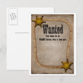 Carte Postale Invitation du parti occidental (Devant / Derrière)