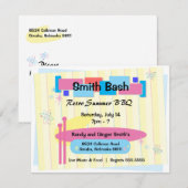 Carte postale Invitation du Parti rétro (Devant / Derrière)