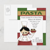 Carte Postale Invitation du Pasta Party (Devant / Derrière)