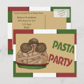 Carte Postale Invitation du Pasta Party (Devant / Derrière)