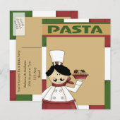 Carte Postale Invitation du Pasta Party (Devant / Derrière)