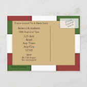 Carte Postale Invitation du Pasta Party (Dos)