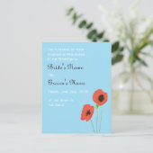 Carte Postale Invitation du pavot (Debout devant)