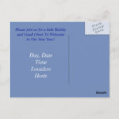 Carte postale Invitation du réveillon du Nouvel An (Dos)