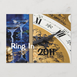 Carte postale Invitation du réveillon du Nouvel An