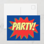 Carte Postale Invitation du Superhero Comic Party (Devant / Derrière)