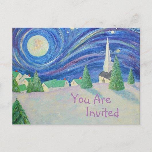 Carte Postale Invitation du village de neige (Devant)