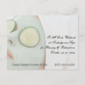 Carte Postale Invitation du week-end Spa pour filles (Dos)