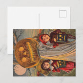 Carte postale Invitation Enfants Halloween vintage (Devant / Derrière)