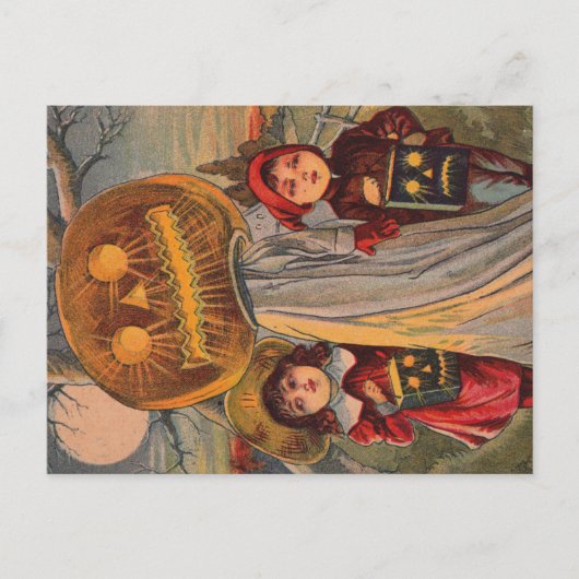 Carte postale Invitation Enfants Halloween vintage (Devant)
