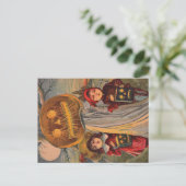 Carte postale Invitation Enfants Halloween vintage (Debout devant)