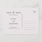 Carte Postale Invitation Enregistrer La Date. (Dos)