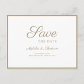 Carte Postale Invitation Enregistrer La Date. (Devant)