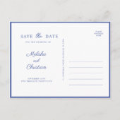 Carte Postale Invitation Enregistrer La Date. (Dos)
