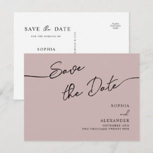 Carte Postale Invitation Enregistrer La Date.