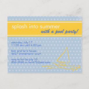 Carte Postale Invitation Été