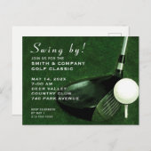 Carte postale Invitation Événement Golf (Devant / Derrière)